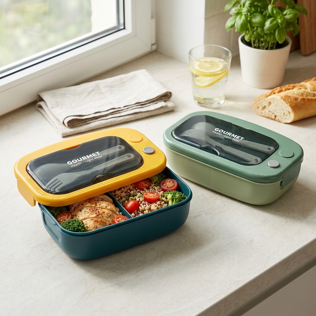 Meal Prep Kinder - Mikrowellengeeignete Plastik-Bento-Box für Erwachsene und Kinder,