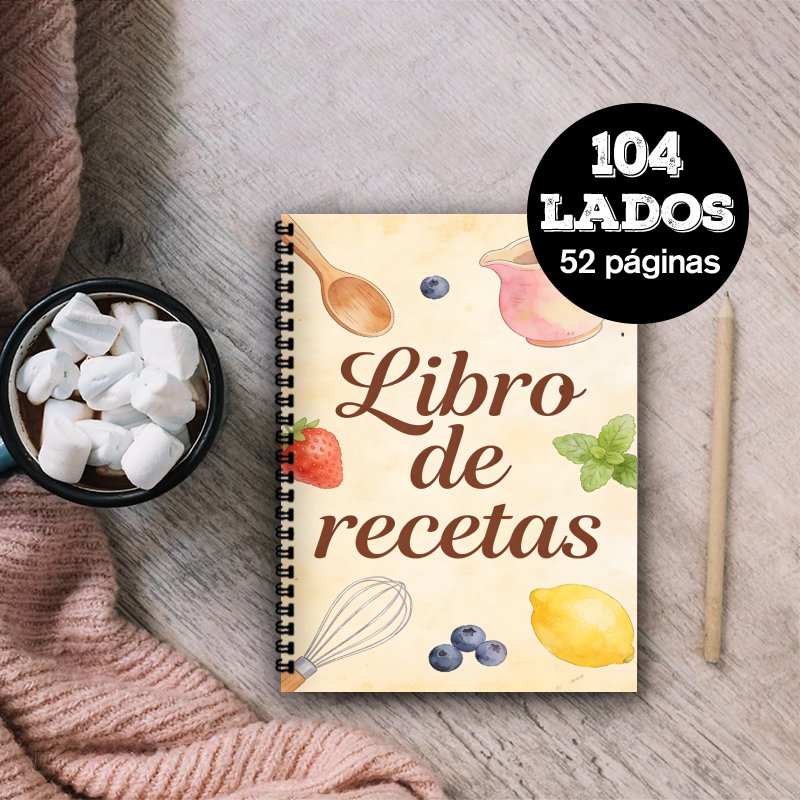 Meal Prep Recipes Healthy - A5 Papier Rezeptbuch auf Spanisch, Tägliche