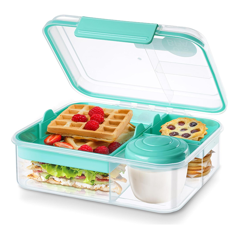 Meal Prep Kinder - 4-Fach Auslaufsichere Bento-Lunchbox mit Abnehmbaren Fächern