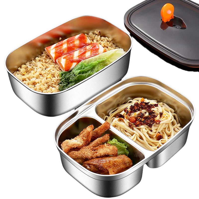 Meal Prep Kinder - Edelstahl-Lunchbox für Kinder und Erwachsene, tragbare,