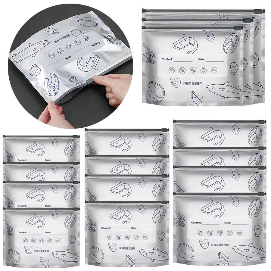 Meal Prep Ziplock - 24-48 Stück/Packung Aluminiumfolien-Beutel mit Reißverschluss in
