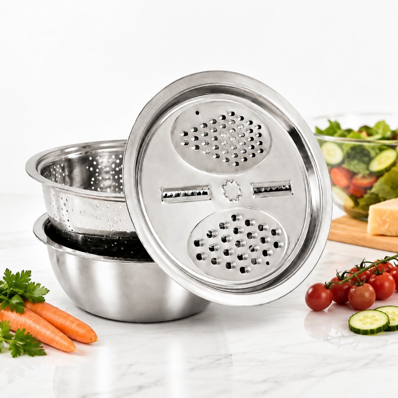 3-teiliges Edelstahl-Küchensie – Meal Prep Chef Bewertung und Preis