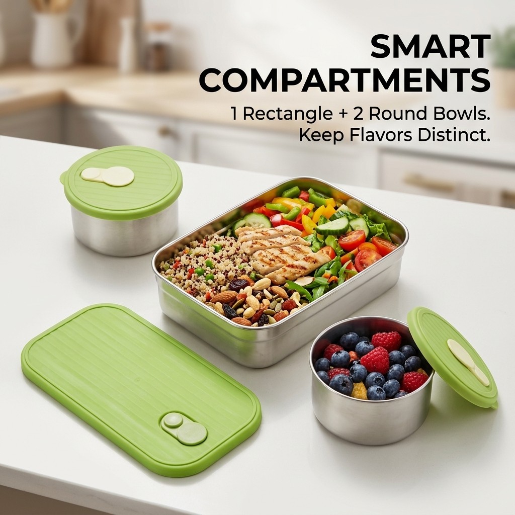 Mikrowellengeeignetes 304 Edel – Meal Prep Kinder Bewertung und Preis