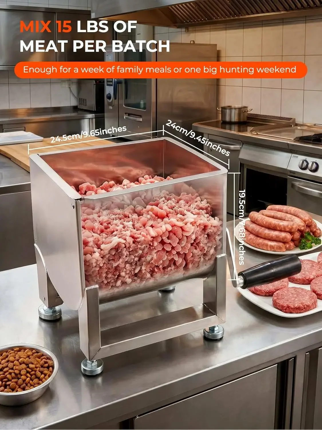 20LBS Edelstahl Manueller Flei – Meal Prep Manual Bewertung und Preis